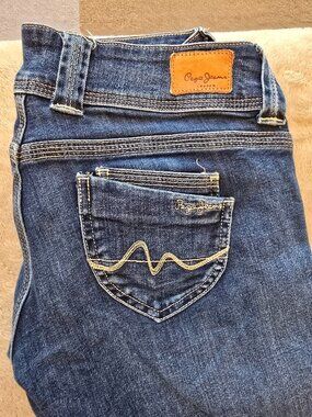 Pepe Jeans London "Venus" Straight Leg Low-Rise Eco Jeans - W29 L34